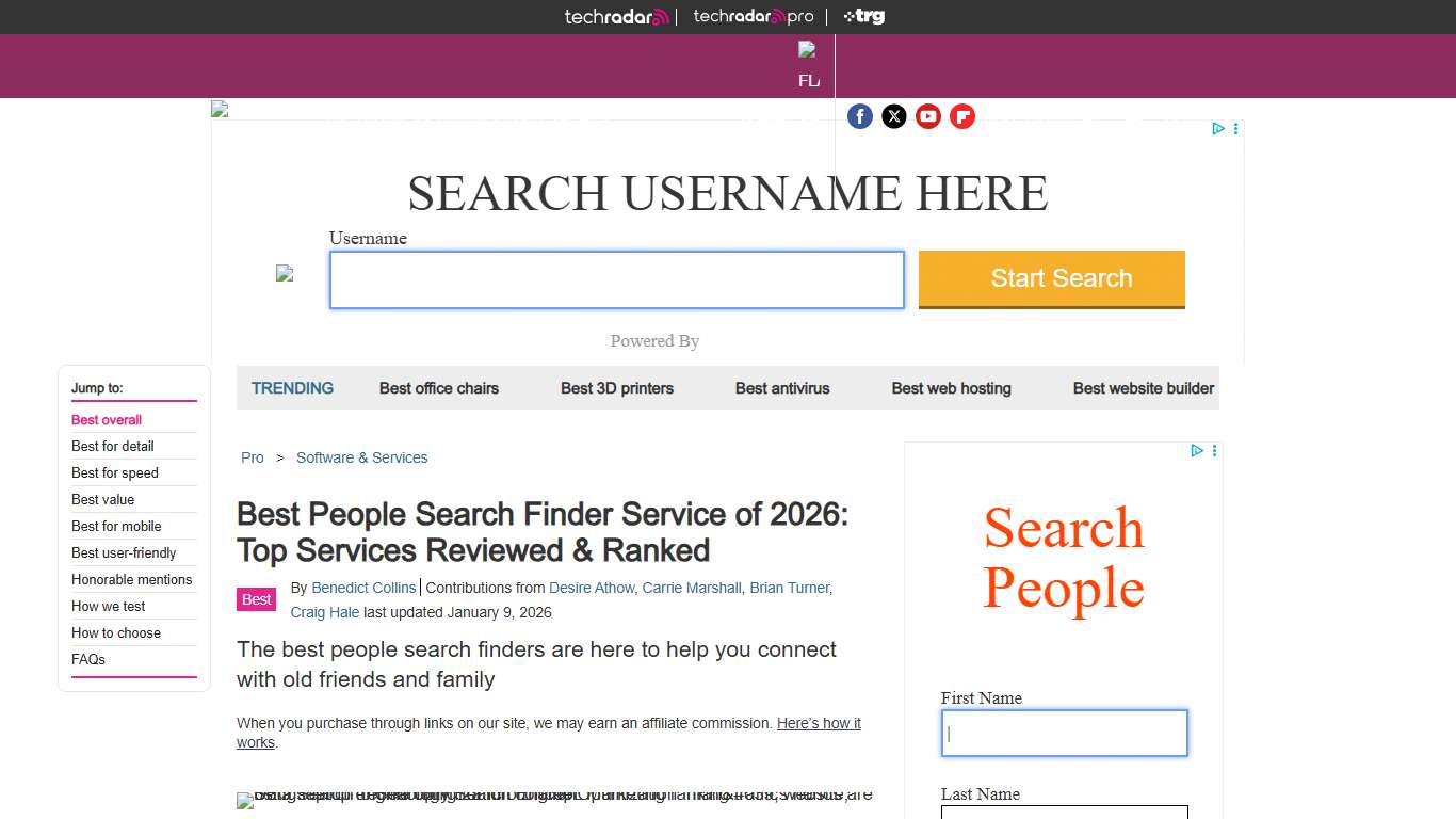Best people search finder service of 2026: reviewed, ranked and rated TechRadar